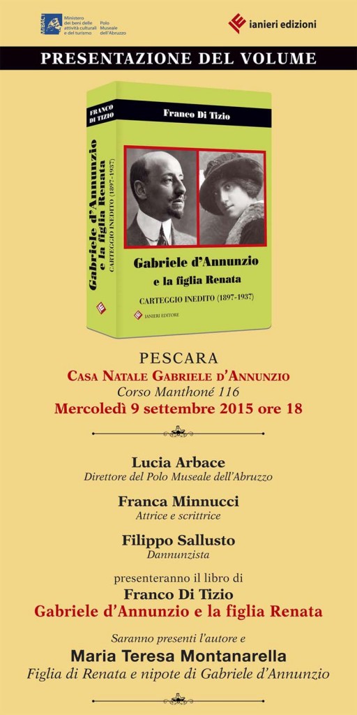 presentazione Gabriele d'Annunzio e la figlia Renata